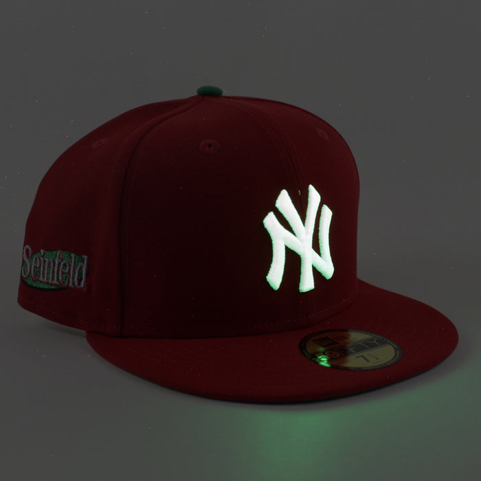 New York Yankees x SEINFELD New Era 59Fifty Fitted Hat (Scarlet Red Green Under Brim)