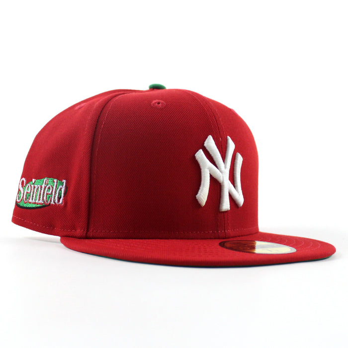 New York Yankees x SEINFELD New Era 59Fifty Fitted Hat (Scarlet Red Green Under Brim)
