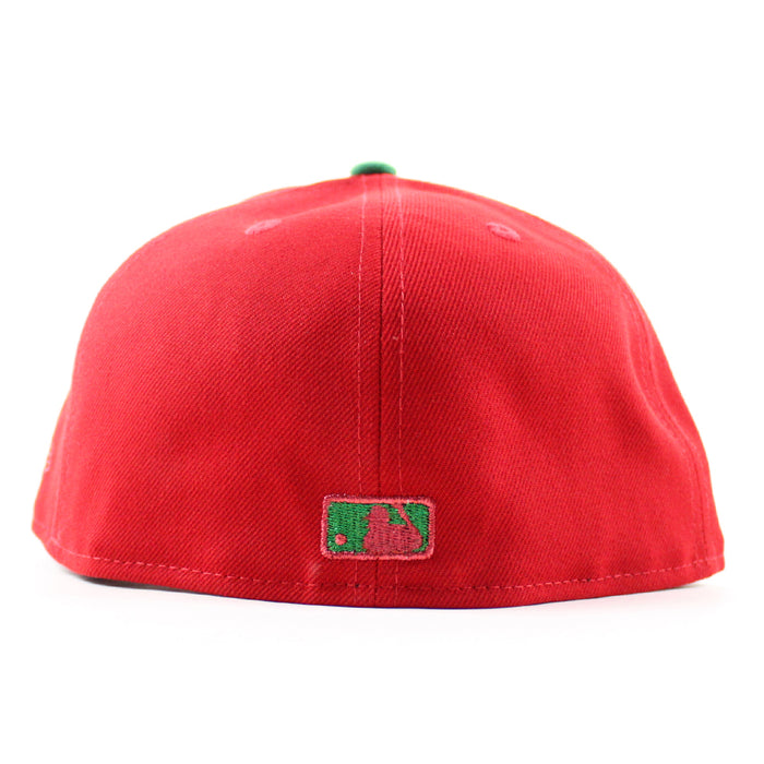 New York Yankees x SEINFELD New Era 59Fifty Fitted Hat (Scarlet Red Green Under Brim)