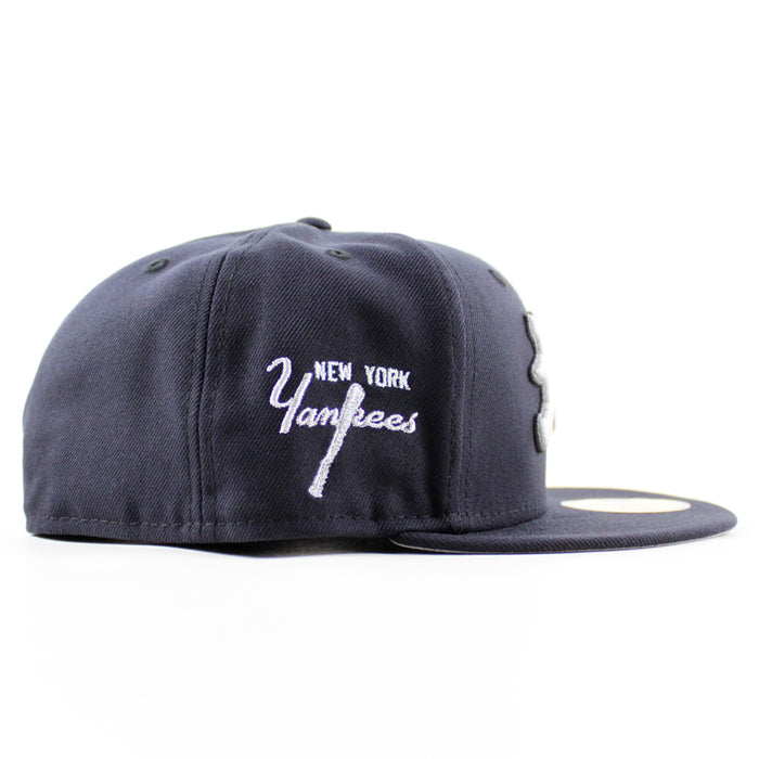 New York Yankees Yankees Patch New Era 59Fifty Fitted Hat (Navy Gray Under Brim)