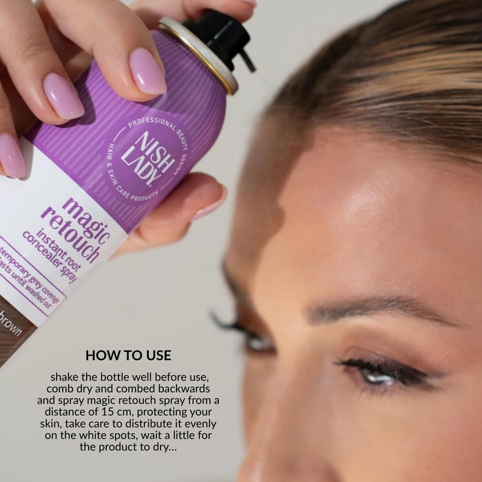 NishLady Root Spray Medium Brown - 100 ML