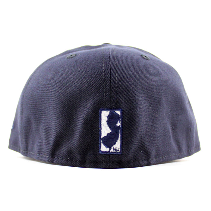 NJ Script Halftime Patch New Era 59Fifty Fitted Hat (Navy Gray Under Brim)