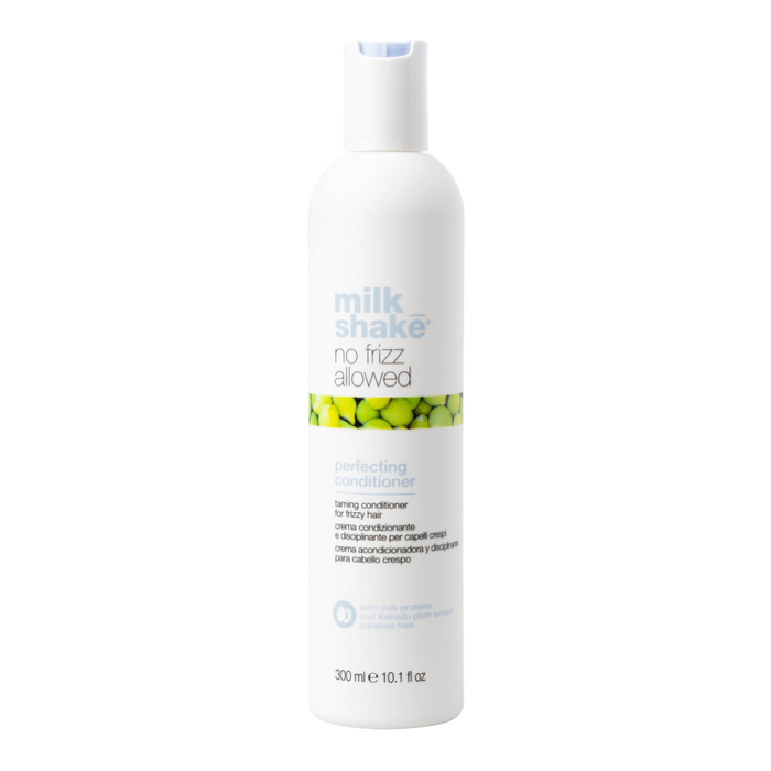 milk_shake  No Frizz Allowed conditioner bottle on a white background