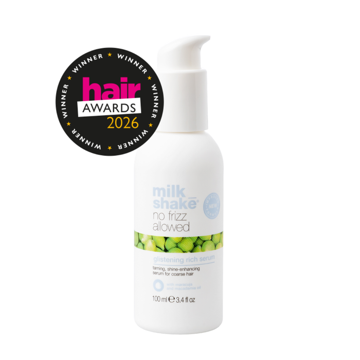 milk_shake  hair care product bottle with 2026 hair awards badge on a white background