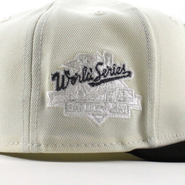 Oakland Athletics 1989 World Series New Era 59Fifty Fitted Hat (Chrome White Black Gray Under Brim)