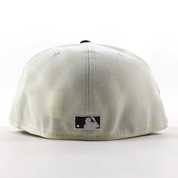 Oakland Athletics 1989 World Series New Era 59Fifty Fitted Hat (Chrome White Black Gray Under Brim)