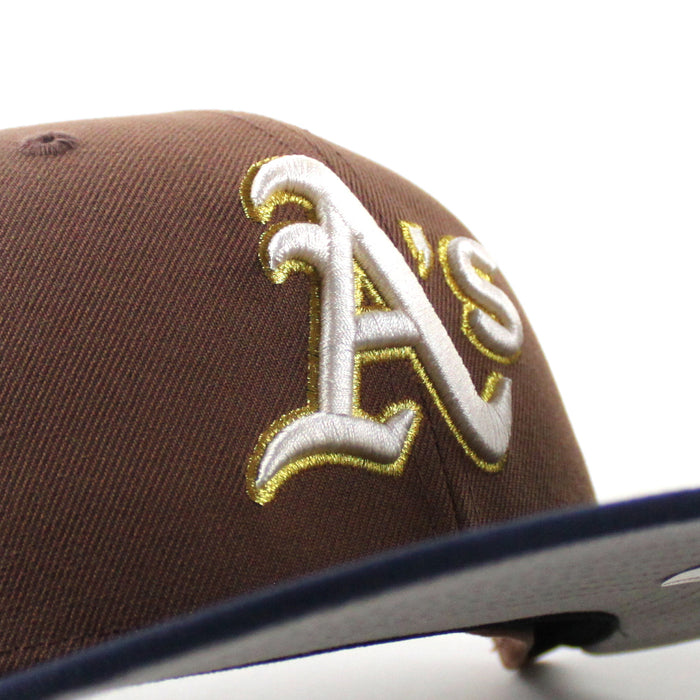 Oakland Athletics Battle Of The Bay 1989 World Series New Era 59Fifty Fitted Hat (Tiramisu Navy Gray Under Brim)