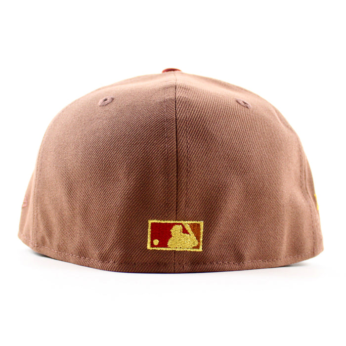 Oakland Athletics Battle Of The Bay 1989 World Series New Era 59Fifty Fitted Hat (Tiramisu Navy Gray Under Brim)