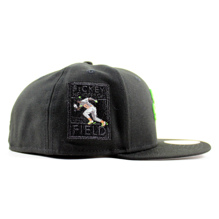 Oakland Athletics Ricky Henderson New Era 59Fifty Fitted Hat (Black Gray Under Brim)
