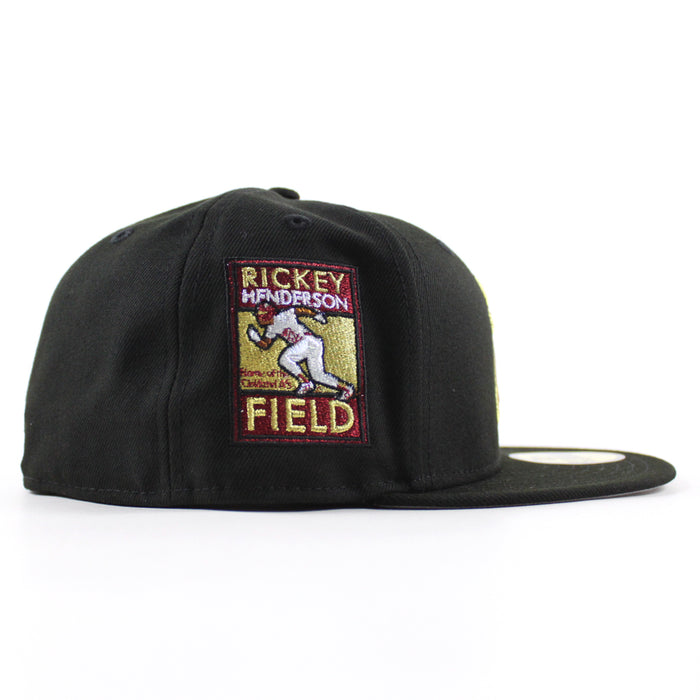 Oakland Athletics Ricky Henderson New Era 59Fifty Fitted Hat (Black Gray Under Brim)