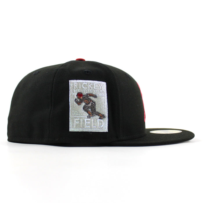 Oakland Athletics Ricky Henderson New Era 59Fifty Fitted Hat (Black Gray Under Brim)