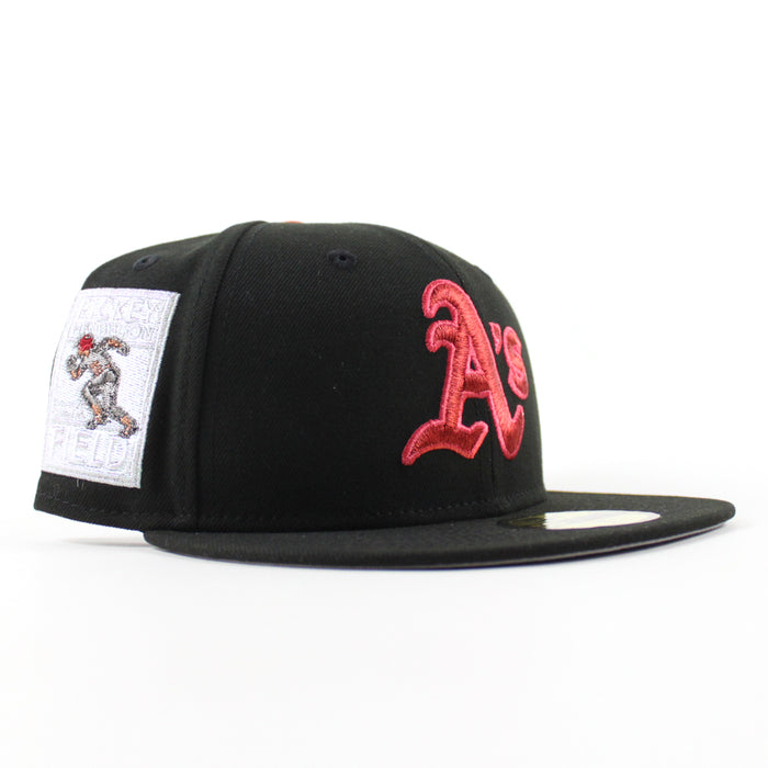 Oakland Athletics Ricky Henderson New Era 59Fifty Fitted Hat (Black Gray Under Brim)