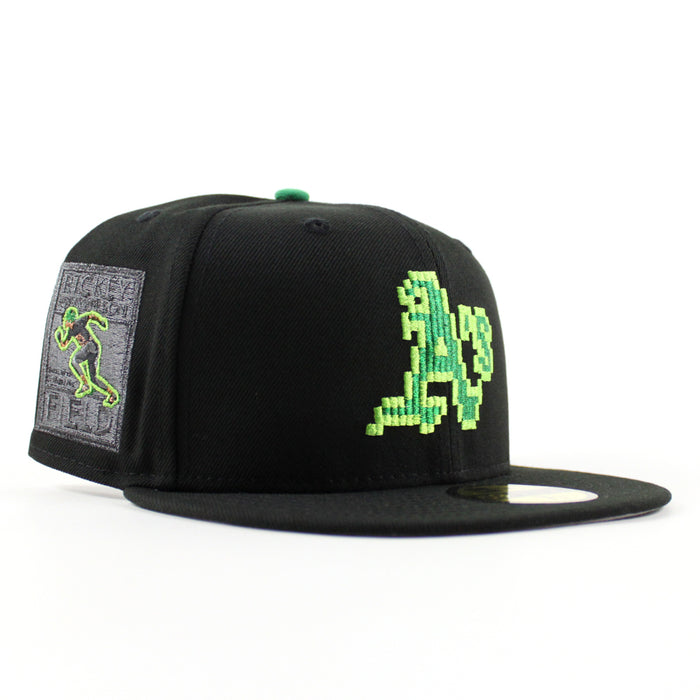 Oakland Athletics Ricky Henderson New Era 59Fifty Fitted Hat (Black Gray Under Brim)