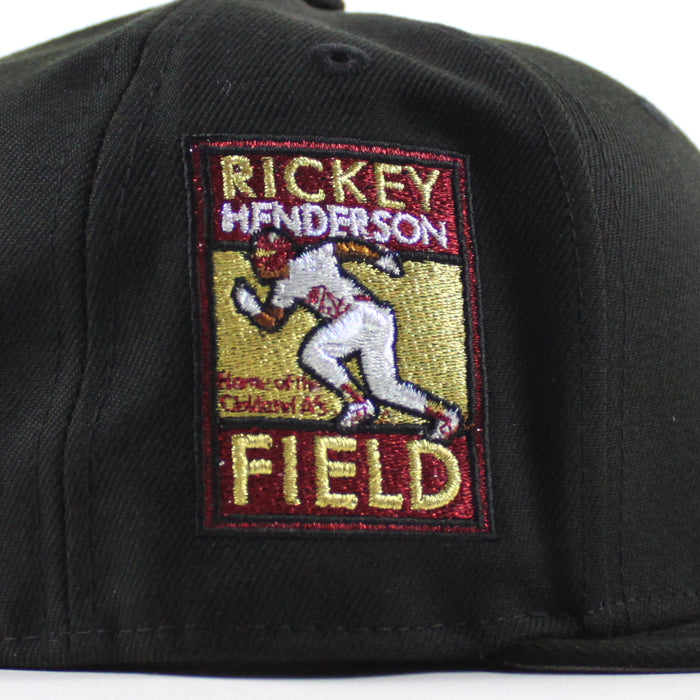 Oakland Athletics Ricky Henderson New Era 59Fifty Fitted Hat (Black Gray Under Brim)