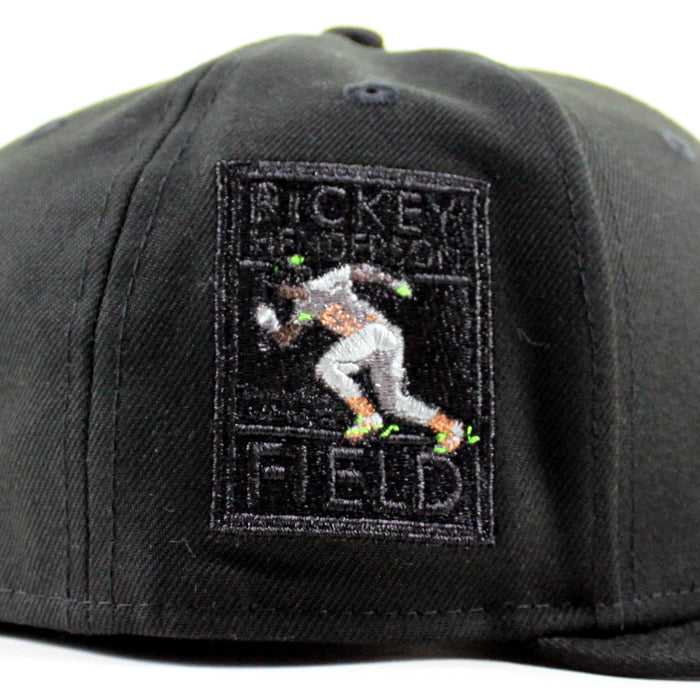 Oakland Athletics Ricky Henderson New Era 59Fifty Fitted Hat (Black Gray Under Brim)