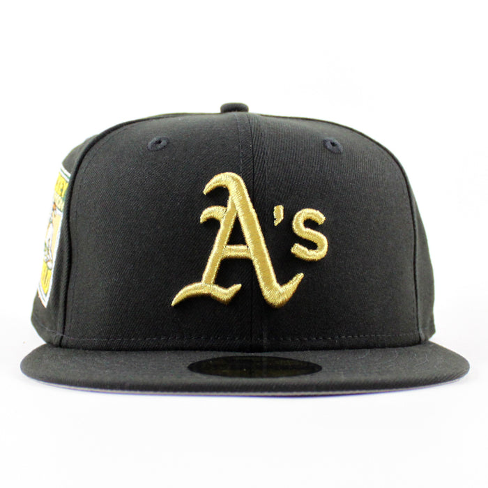 Oakland Athletics Ricky Henderson Oakland Patch New Era 59Fifty Fitted Hat (Black Gray Under Brim)