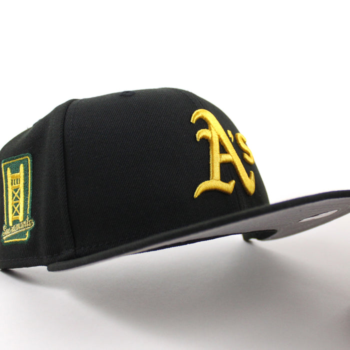 Oakland Athletics Sacramento Patch New Era 59Fifty Fitted Hat (Black Gray Under Brim)