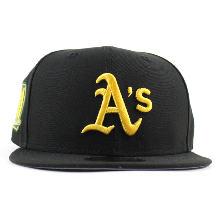 Oakland Athletics Sacramento Patch New Era 59Fifty Fitted Hat (Black Gray Under Brim)