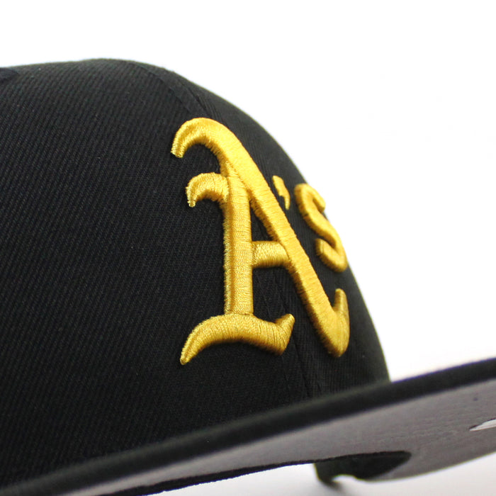 Oakland Athletics Sacramento Patch New Era 59Fifty Fitted Hat (Black Gray Under Brim)