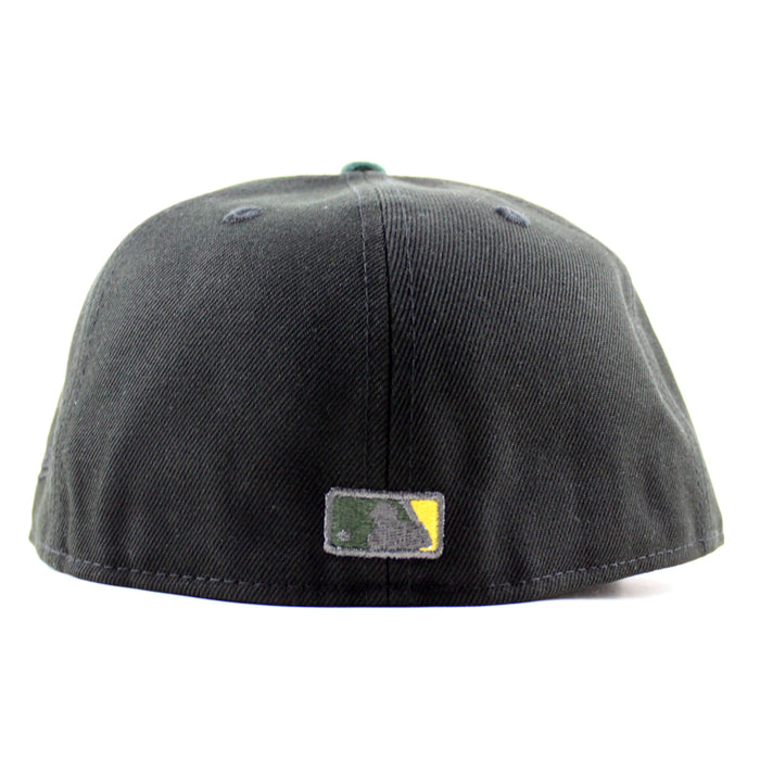 Oakland Athletics Sacramento Patch New Era 59Fifty Fitted Hat (Black Gray Under Brim)