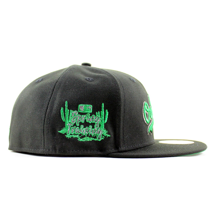 Oakland Athletics Spring Training New Era 59Fifty Fitted Hat (Black Green Under Brim)