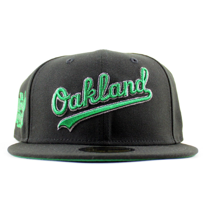 Oakland Athletics Spring Training New Era 59Fifty Fitted Hat (Black Green Under Brim)