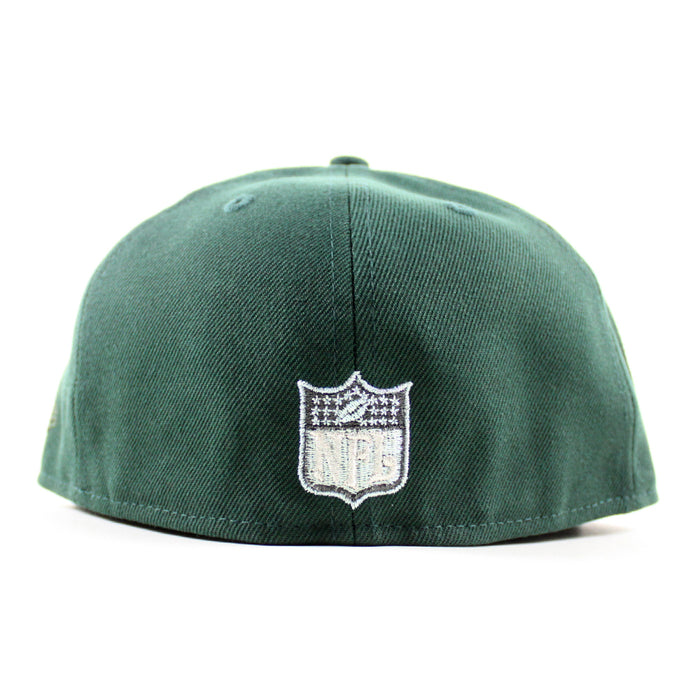 Oakland Raiders Pirate Patch New Era 59Fifty Fitted Hat (Dark Green Gray Under Brim)