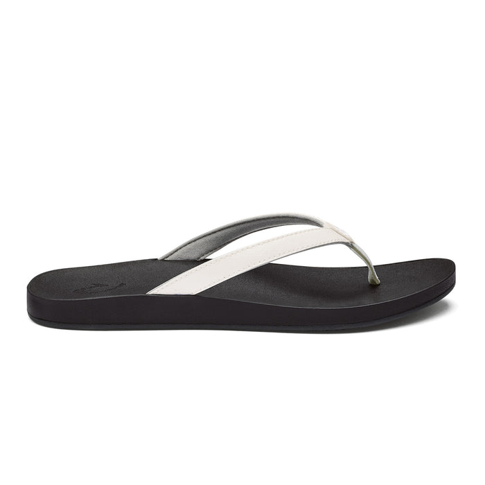 Olukai Womens Puawe Footwear Olukai White/Black 6