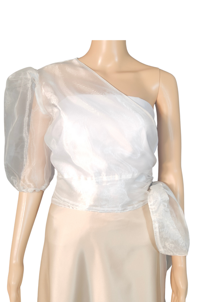 One-Shoulder Kimona Filipiniana