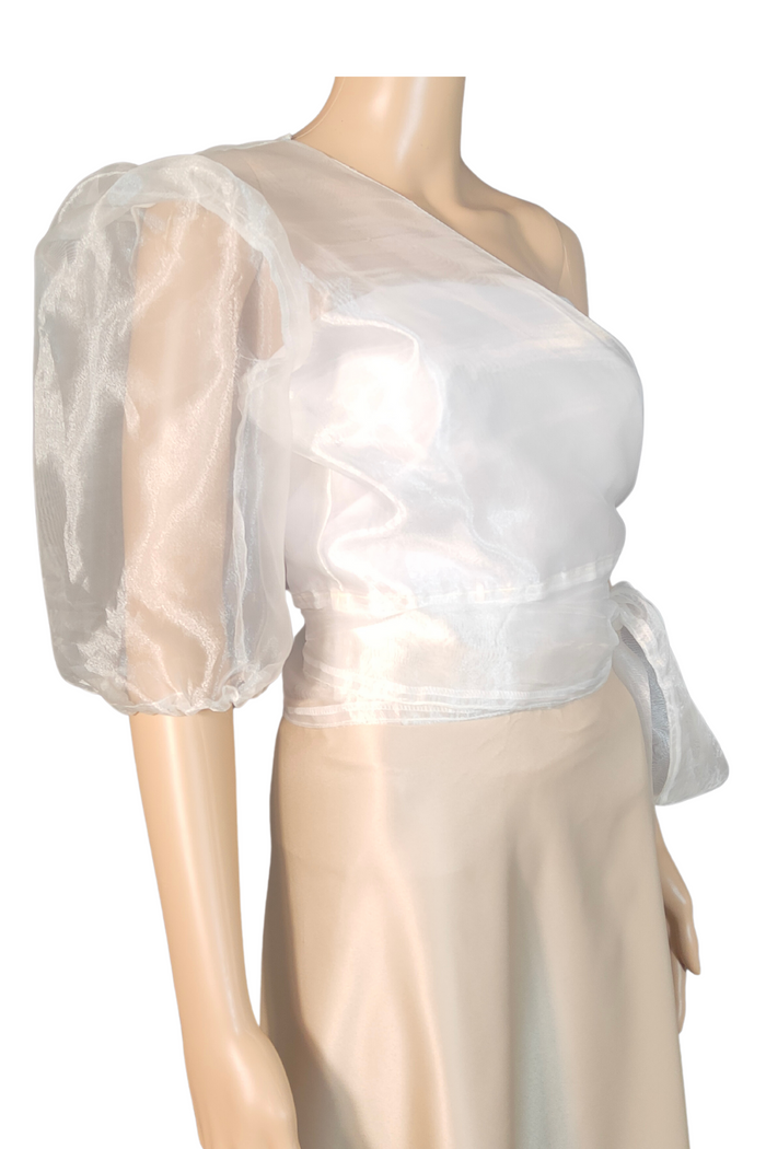 One-Shoulder Kimona Filipiniana