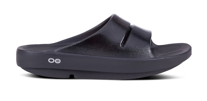 Oofos Women's Ooahh Luxe Slide Footwear OOFOS Black 7
