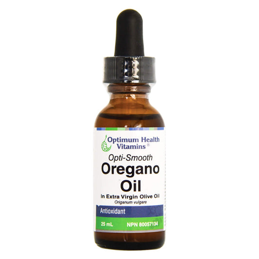 Optimum Health Vitamins - Opti-Smooth Oregano Oil in Extra Virgin Olive Oil Antioxidant 25 mL | Optimum Health Vitamins, Canada