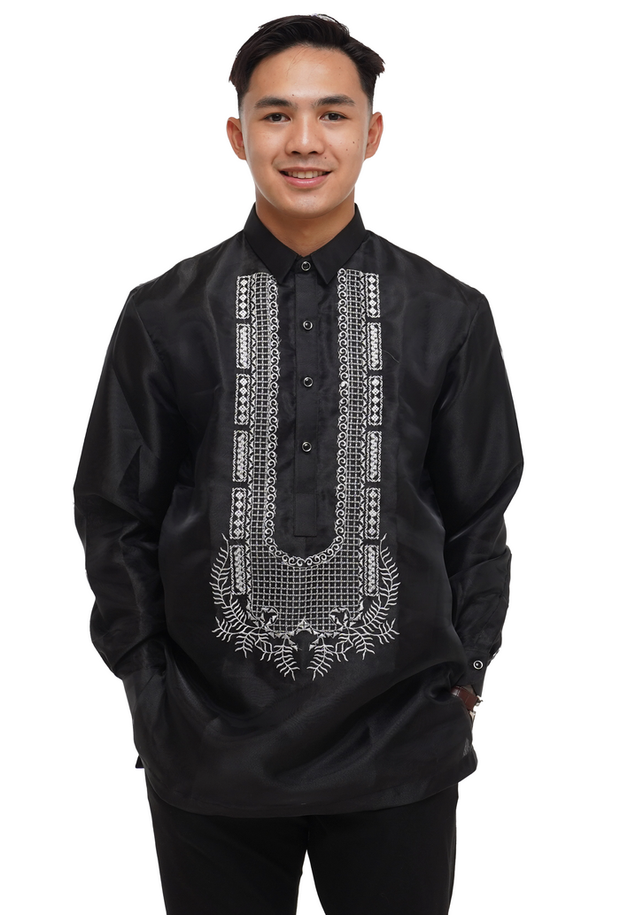 Classic Black Barong Tagalog for Men