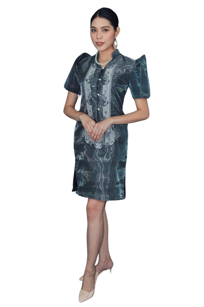 Organza Black Filipiniana Barong