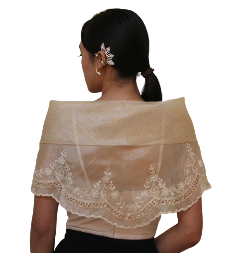 Elegant Beige Embroidery  Alampay