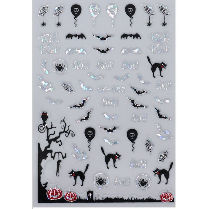 Pasties Decals - Holo Silver Bats