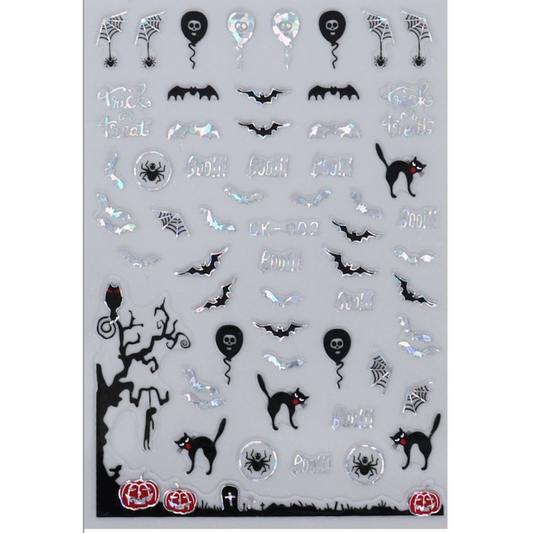 Pasties Decals - Holo Silver Bats