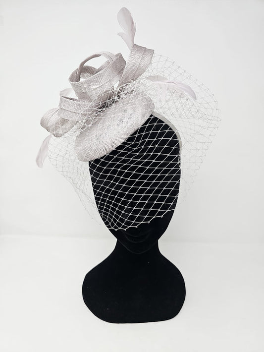 Pearl Veil Net Looped Hairband Fascinator