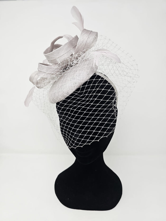 Pearl Veil Net Looped Hairband Fascinator