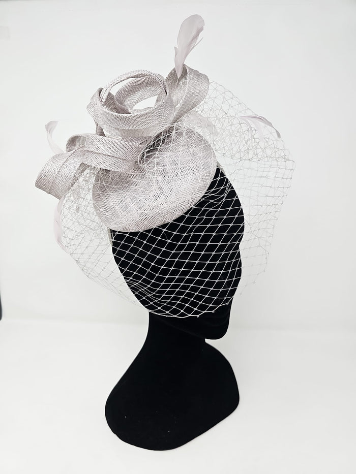 Pearl Veil Net Looped Hairband Fascinator