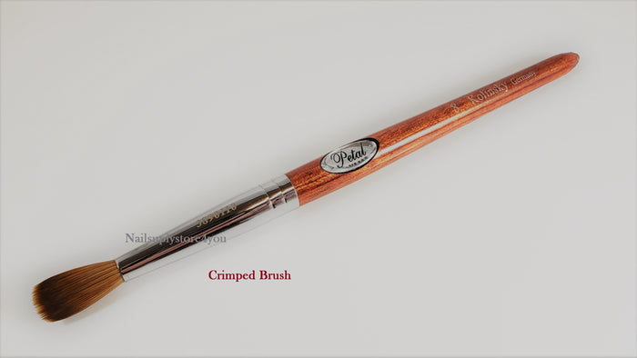Petal Red Wood Handle Professional Acrylic Powder Nail Brush  (CRIMPED)