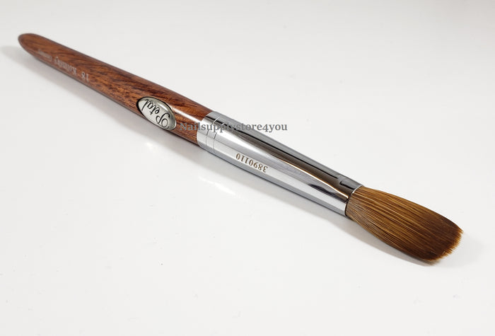 Petal Red Wood Handle Professional Acrylic Powder Nail Brush  (CRIMPED)