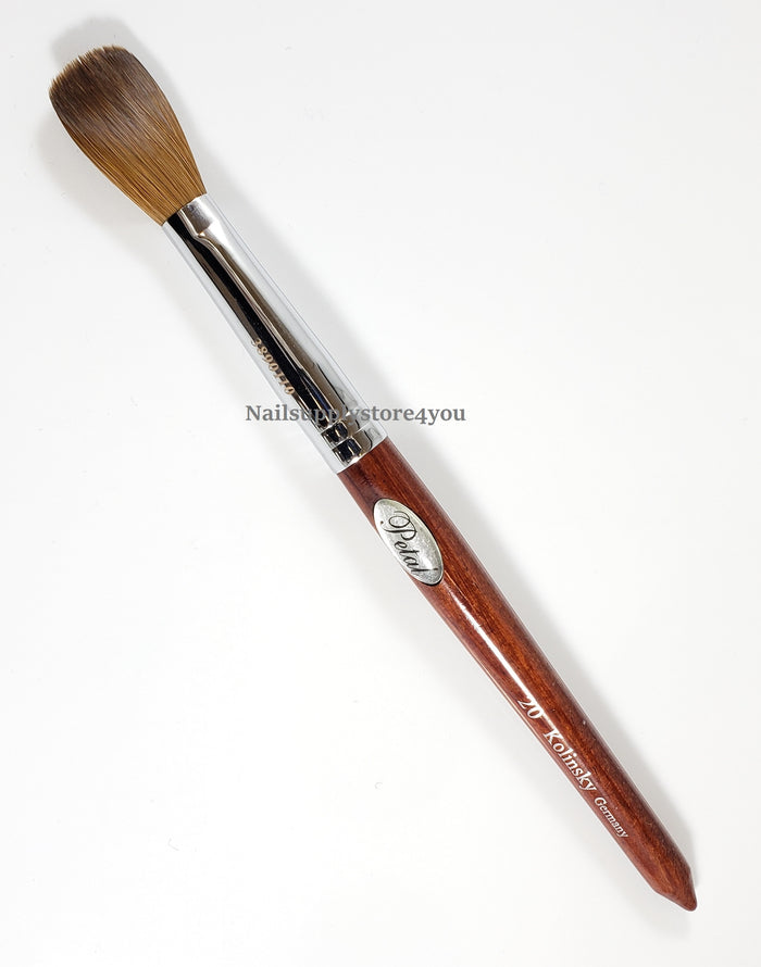 Petal Red Wood Handle Professional Acrylic Powder Nail Brush  (CRIMPED)