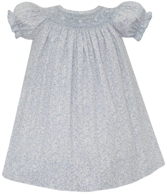Petit Bebe Grace Lt. Blue Liberty Print Bishop Dress