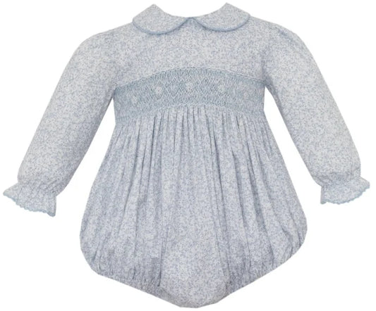 Petit Bebe Grace Lt. Blue Liberty Print L/S Bubble
