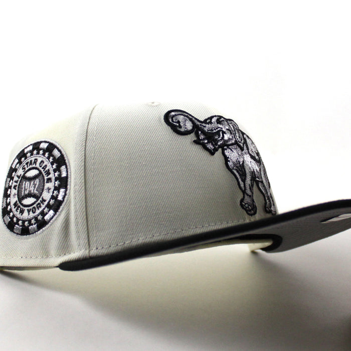 Philadelphia Athletics 1942 All Star Game New Era 59Fifty Fitted Hat (Chrome White Black Gray Under Brim)