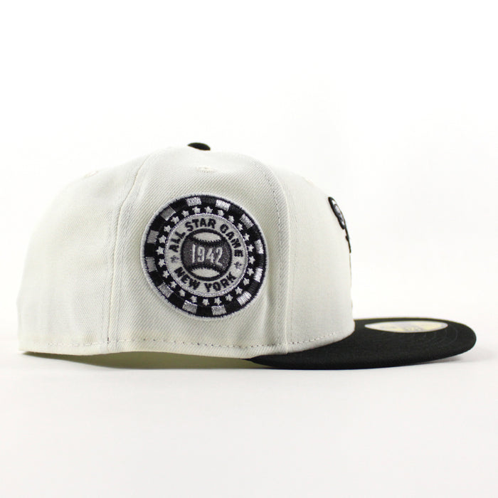 Philadelphia Athletics 1942 All Star Game New Era 59Fifty Fitted Hat (Chrome White Black Gray Under Brim)