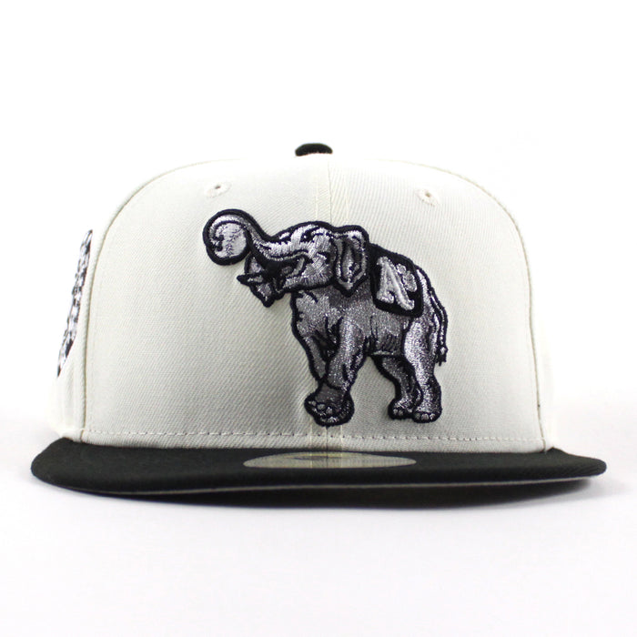 Philadelphia Athletics 1942 All Star Game New Era 59Fifty Fitted Hat (Chrome White Black Gray Under Brim)