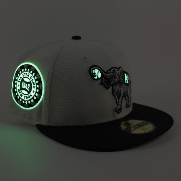 Philadelphia Athletics 1942 All Star Game New Era 59Fifty Fitted Hat (Chrome White Black Gray Under Brim)