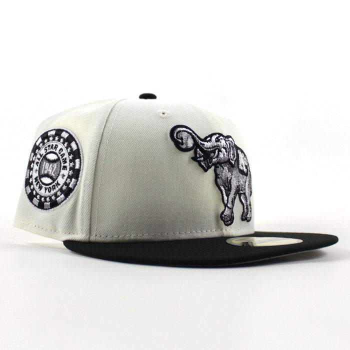 Philadelphia Athletics 1942 All Star Game New Era 59Fifty Fitted Hat (Chrome White Black Gray Under Brim)
